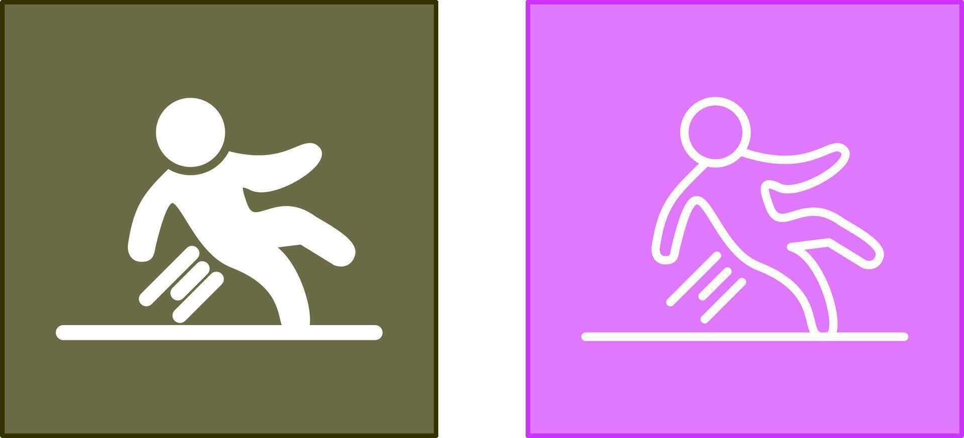 Danger of Slipping Icon vector