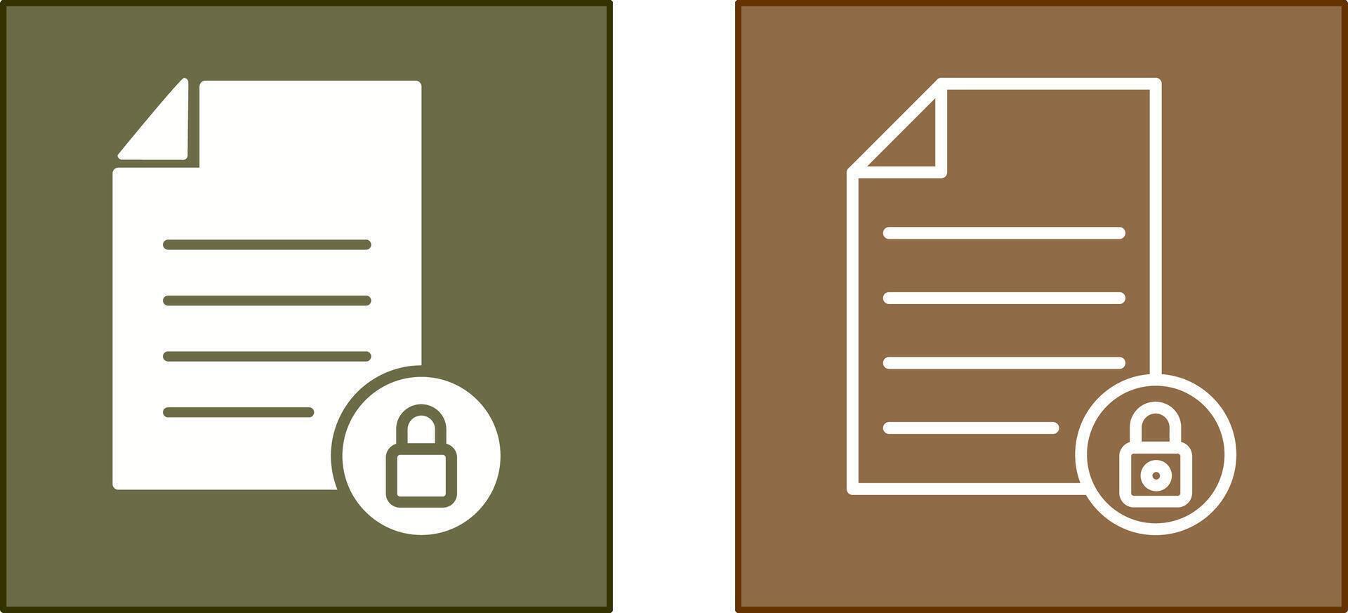 Private Document Icon vector