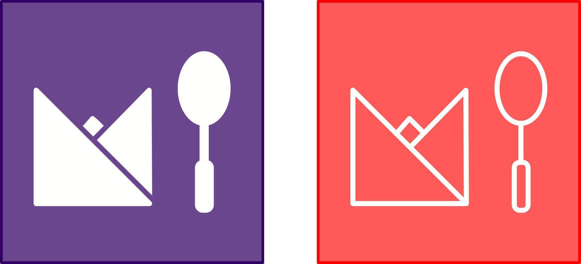 Spoon and Napkin Icon vector