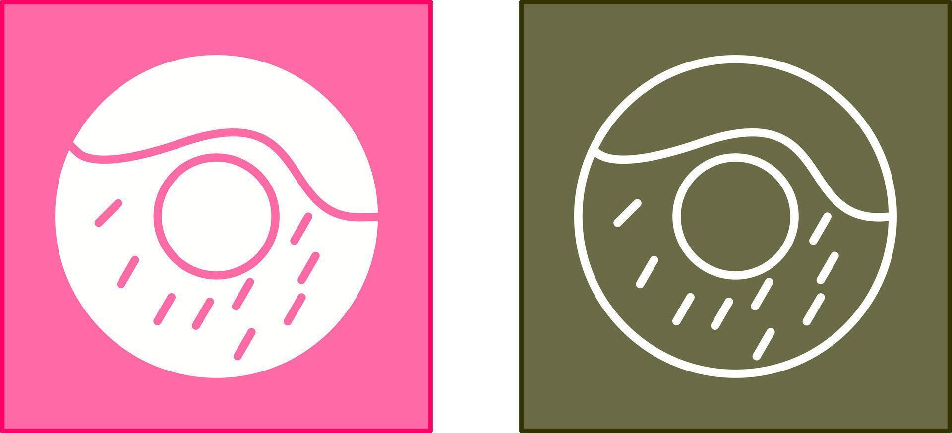 icono de donut de crema vector