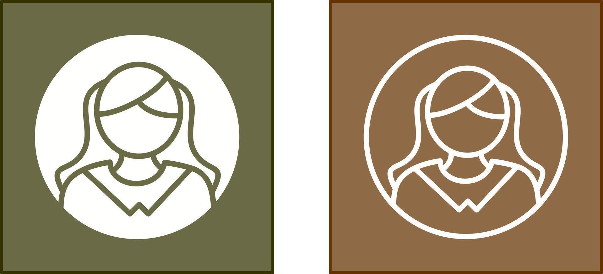Female Profile Icon vector
