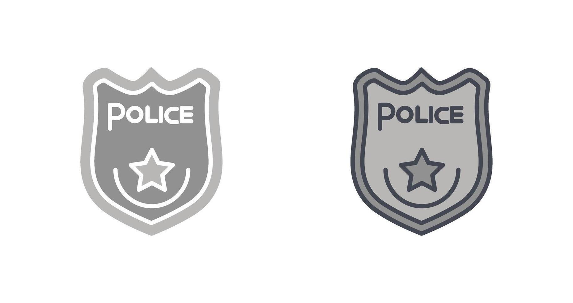 icono de placa de policía vector