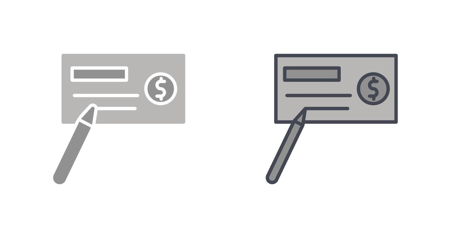 Write Cheque Icon vector