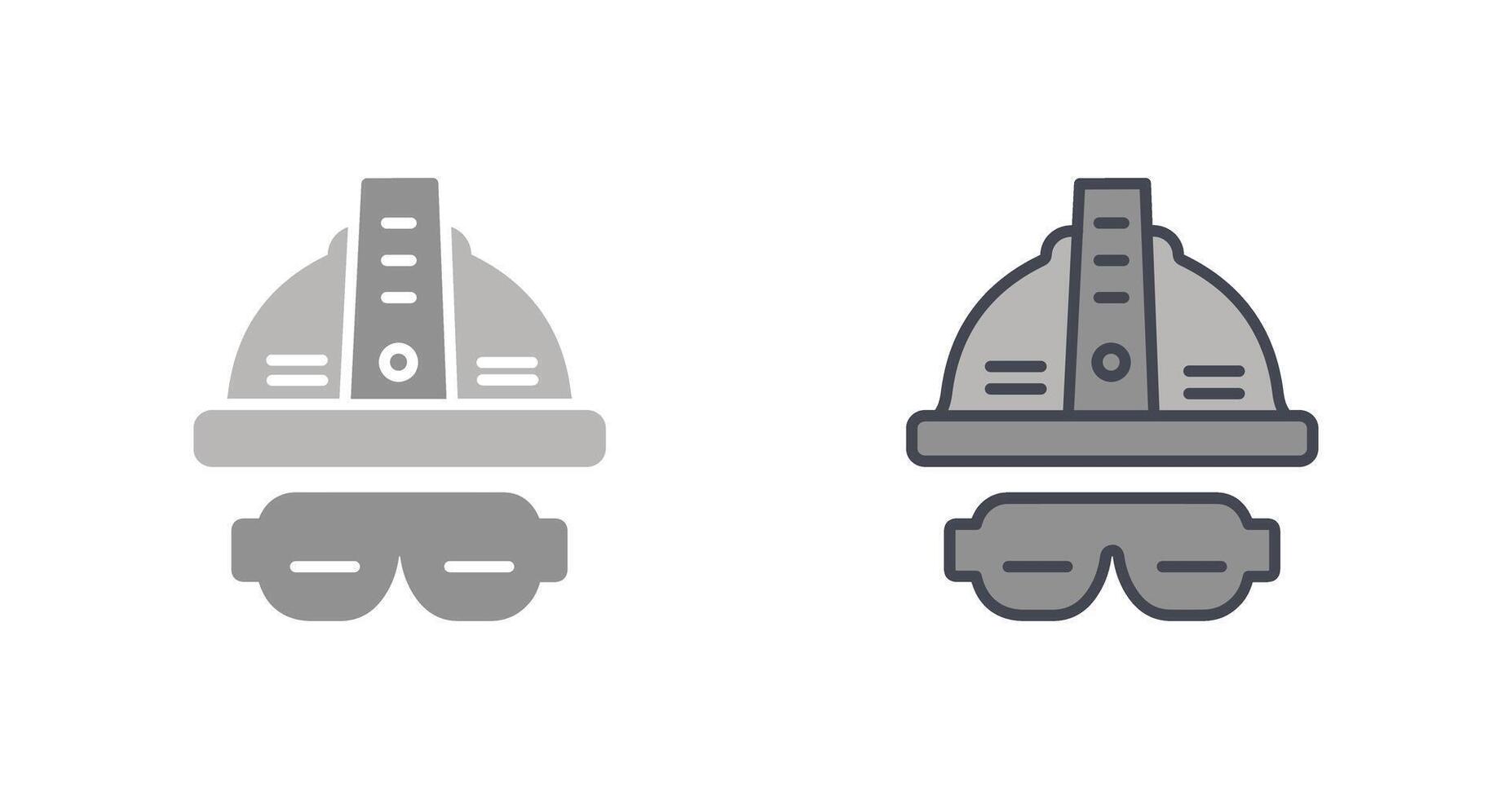 Glasses And Helmet Icon vector