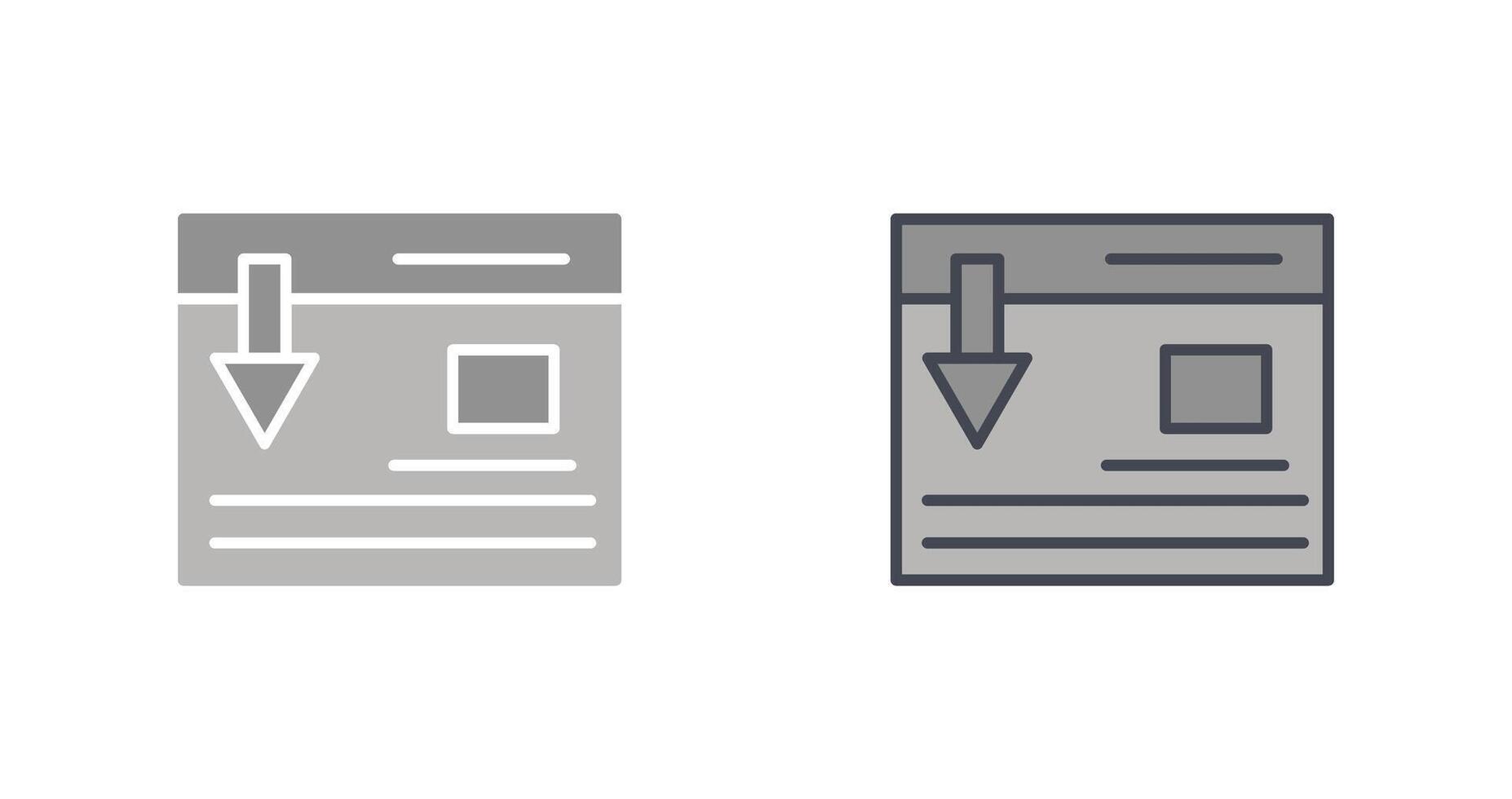 Landing Page Icon vector