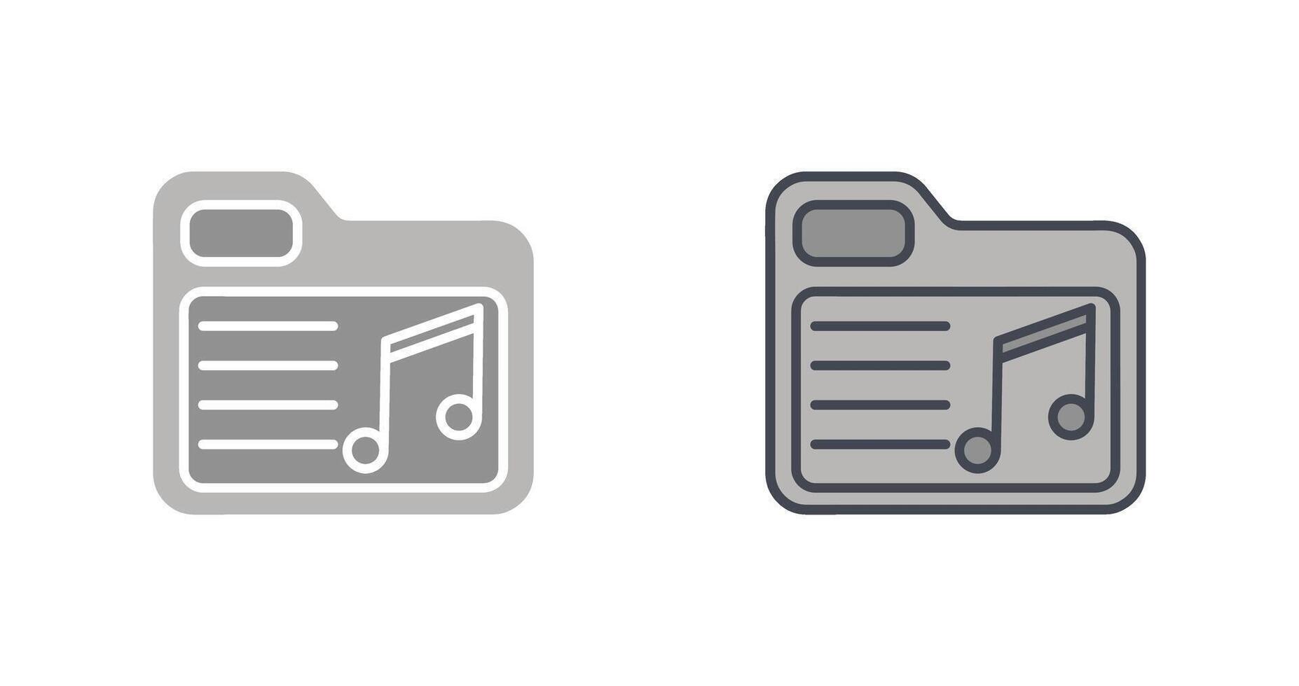 Music Folder Icon vector