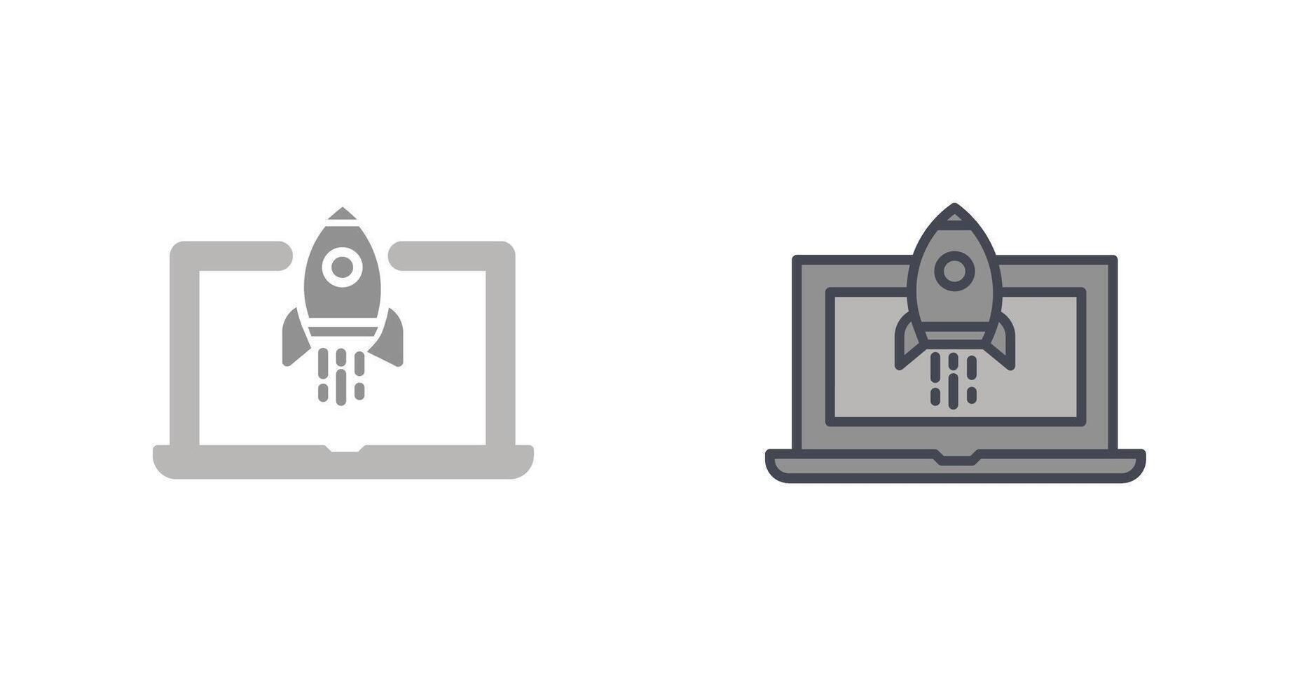 Laptop Startup Icon vector