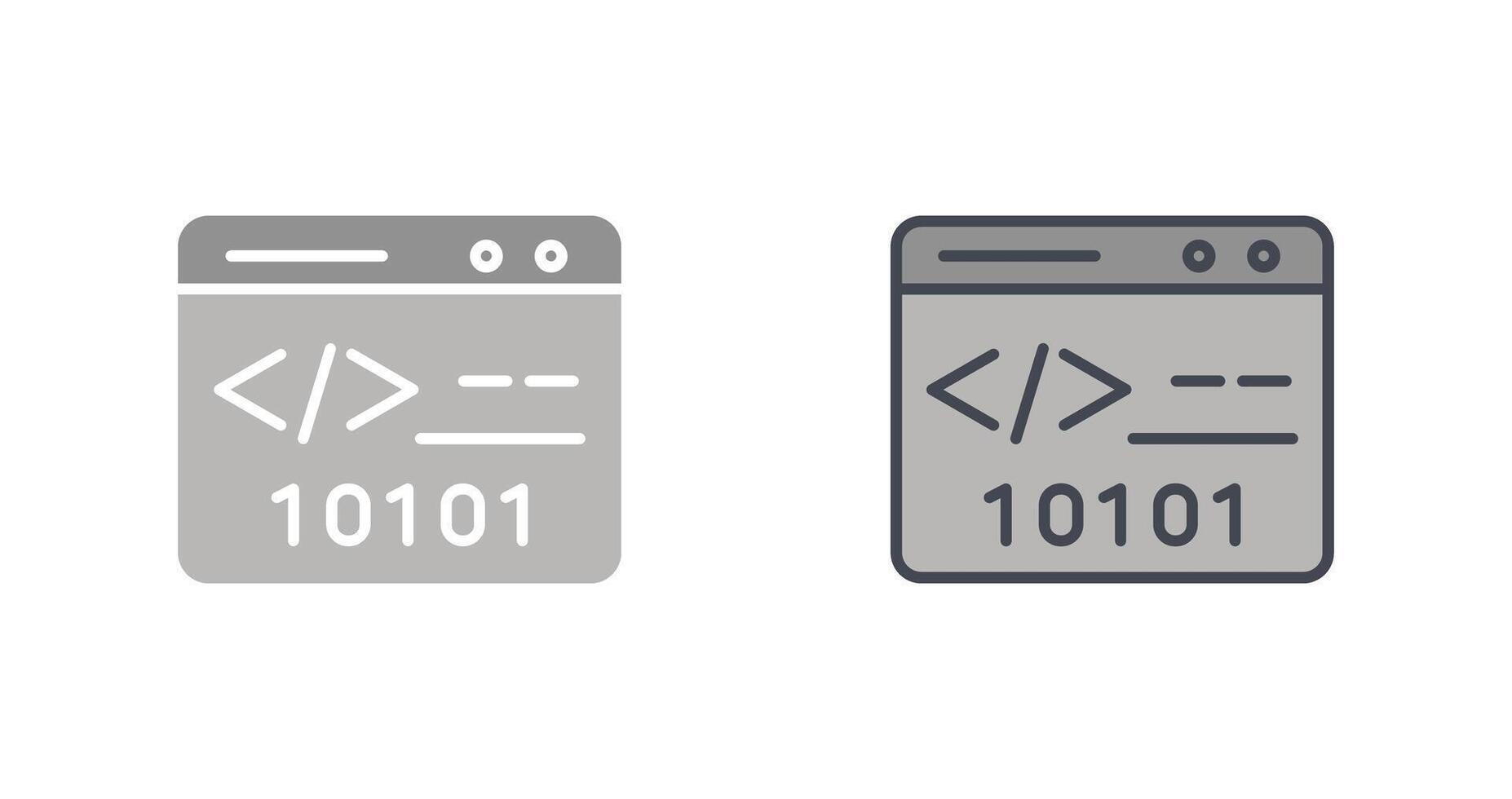 Binary Website Icon vector