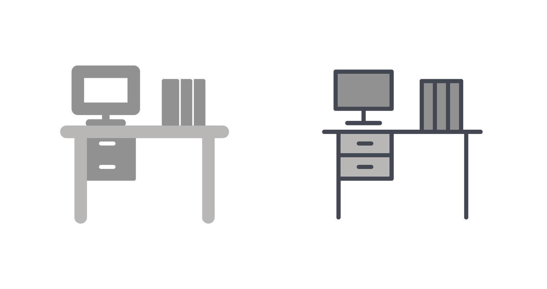 Office Desk Icon vector