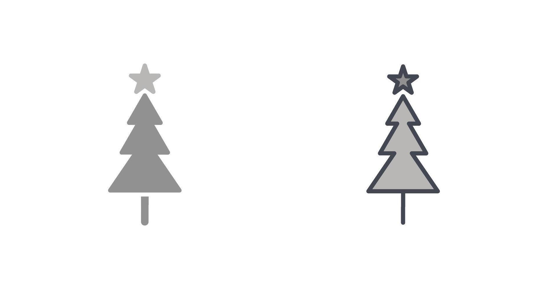 icono de arbol de navidad vector