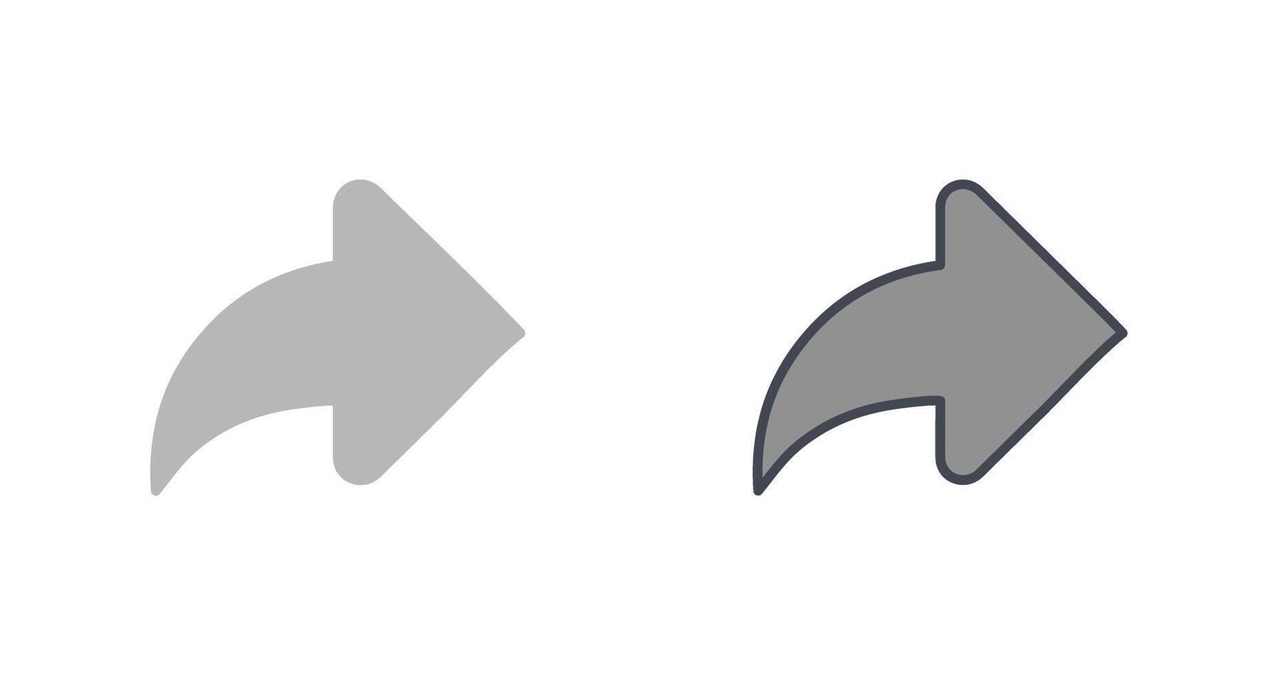 Right Back Arrow Icon vector