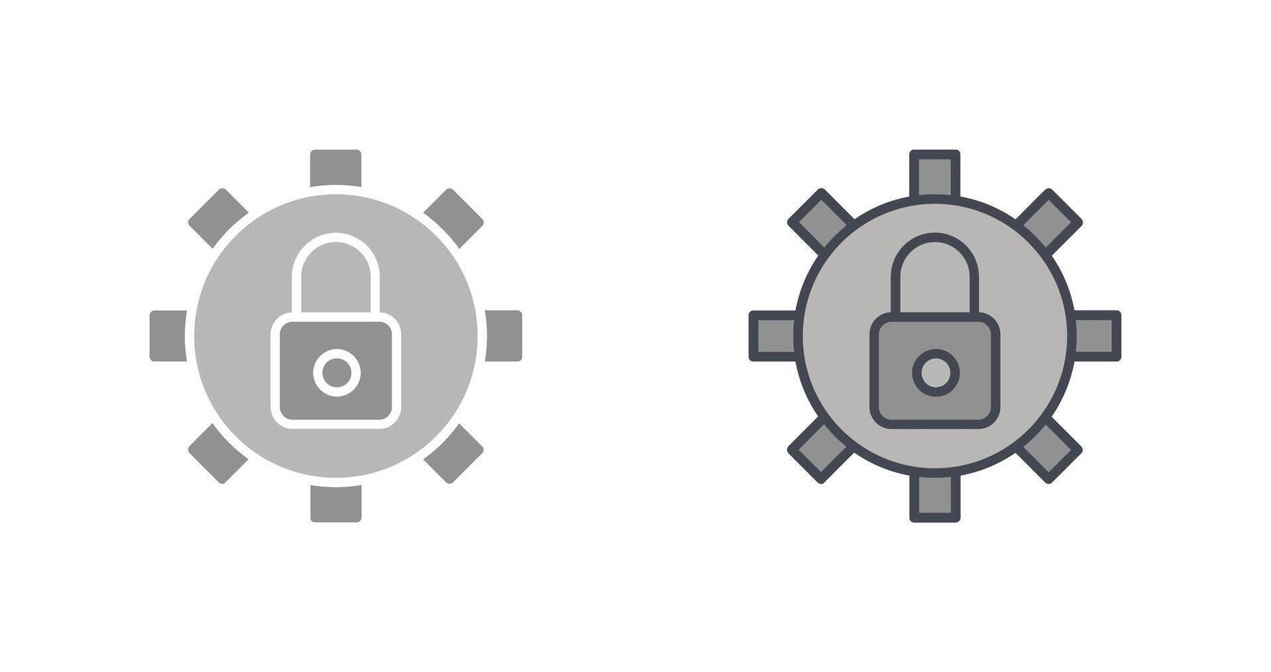 icono de configuración de seguridad vector