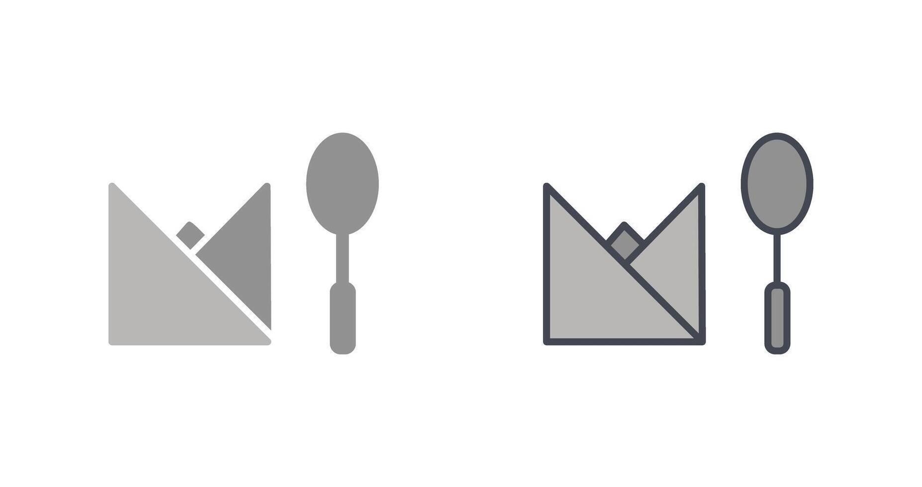 Spoon and Napkin Icon vector