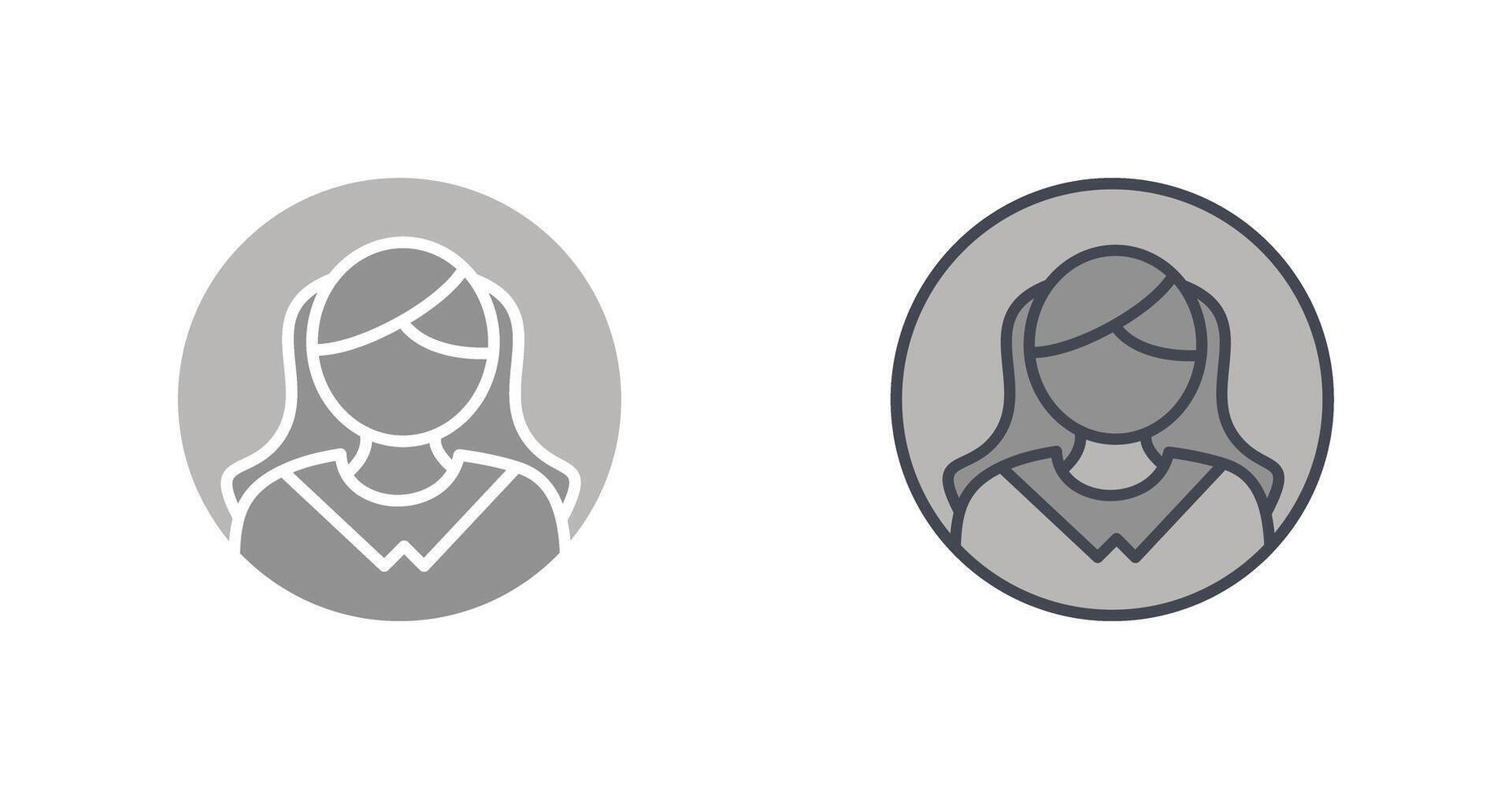 Female Profile Icon vector