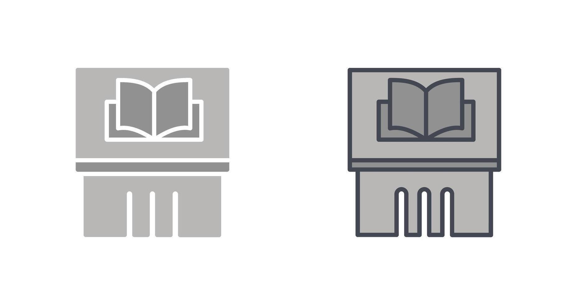 Ancient Book Exhibit Icon vector