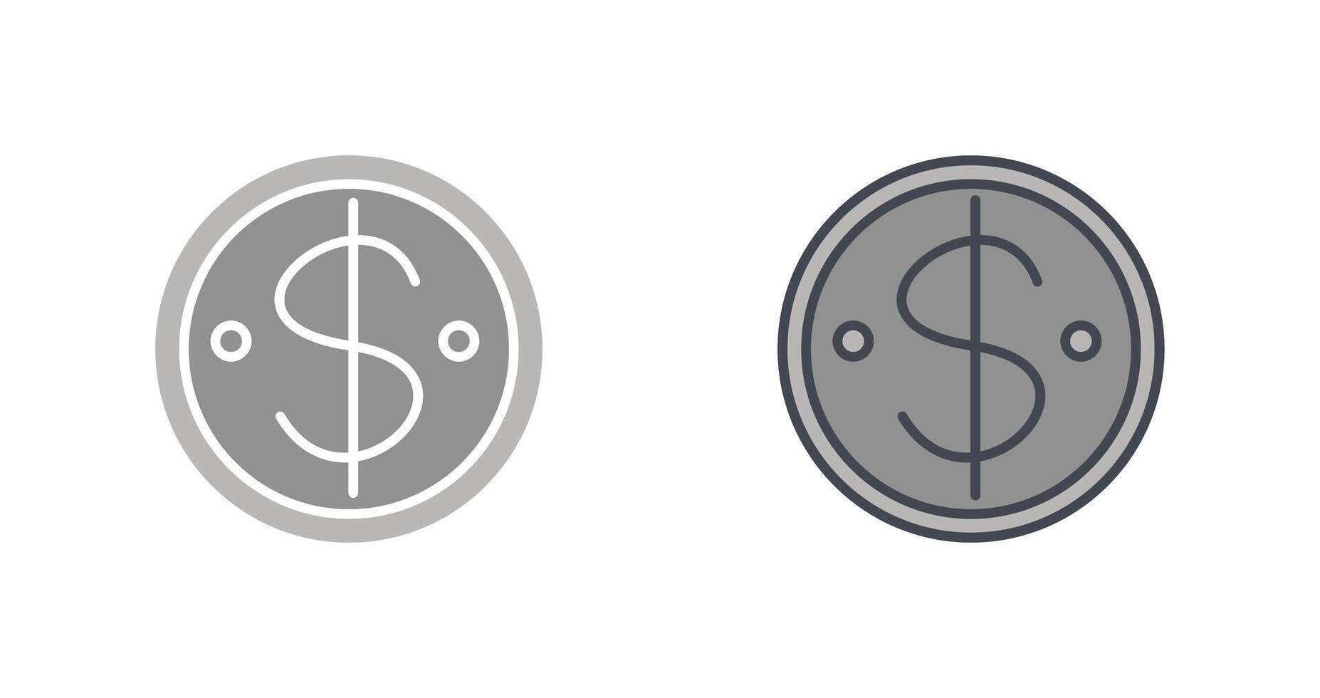 Dollar Coin Icon vector