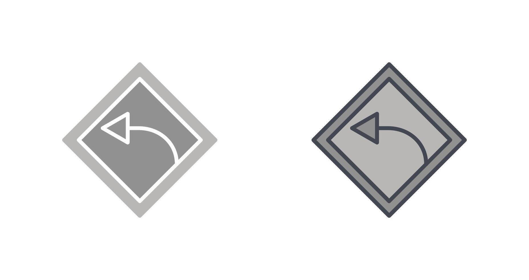 Left Turn Icon vector