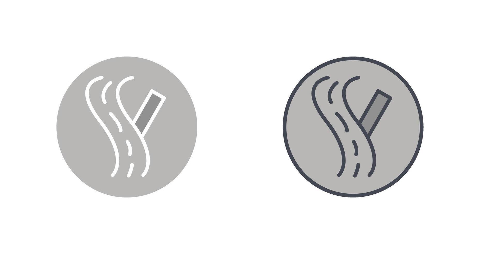 Linked Road Sign Icon vector