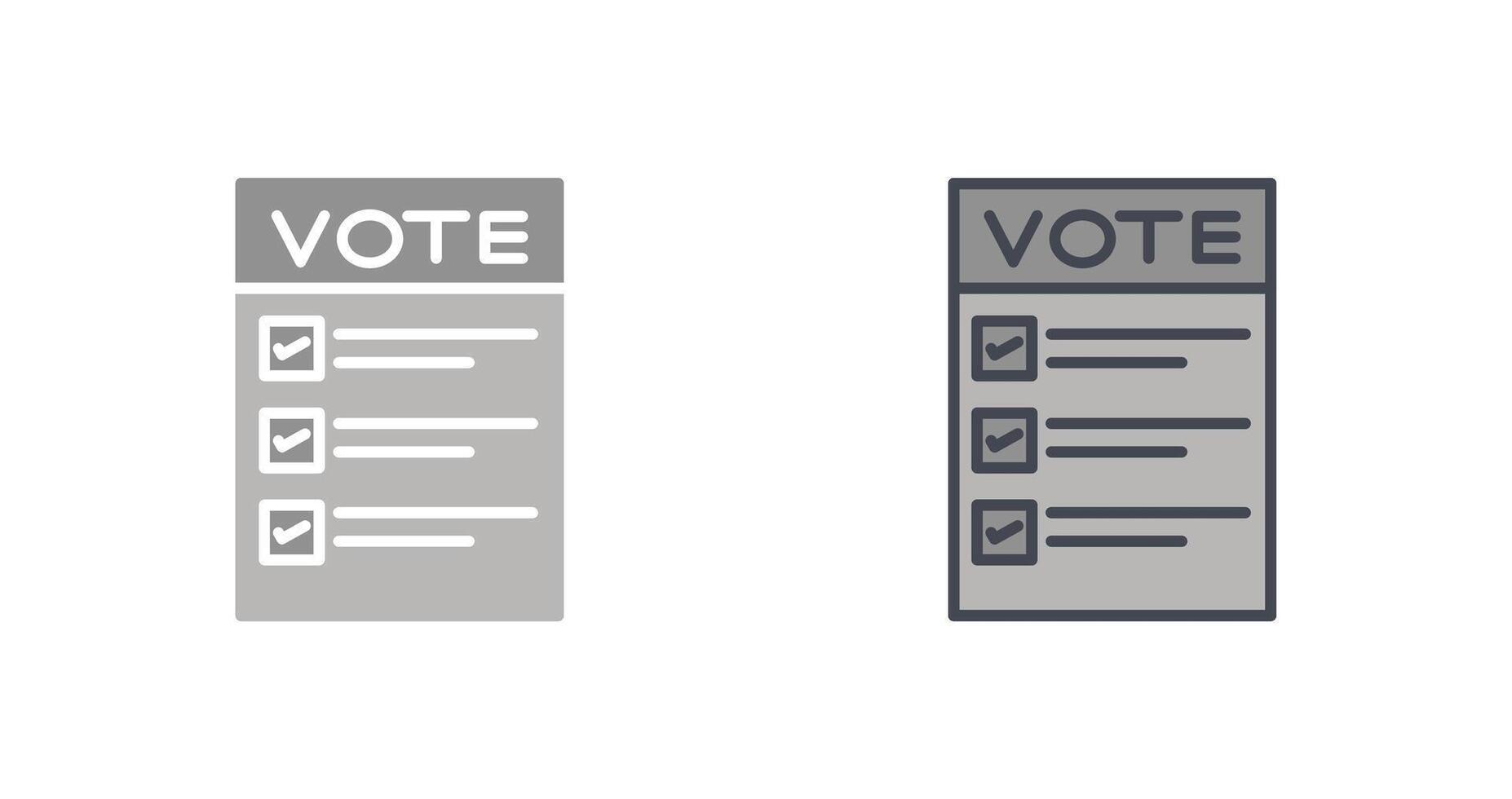 Ballot Paper Icon vector