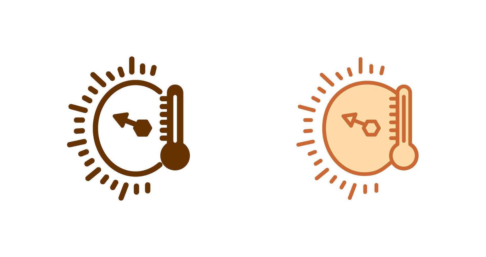 temperatura indicador icono vector