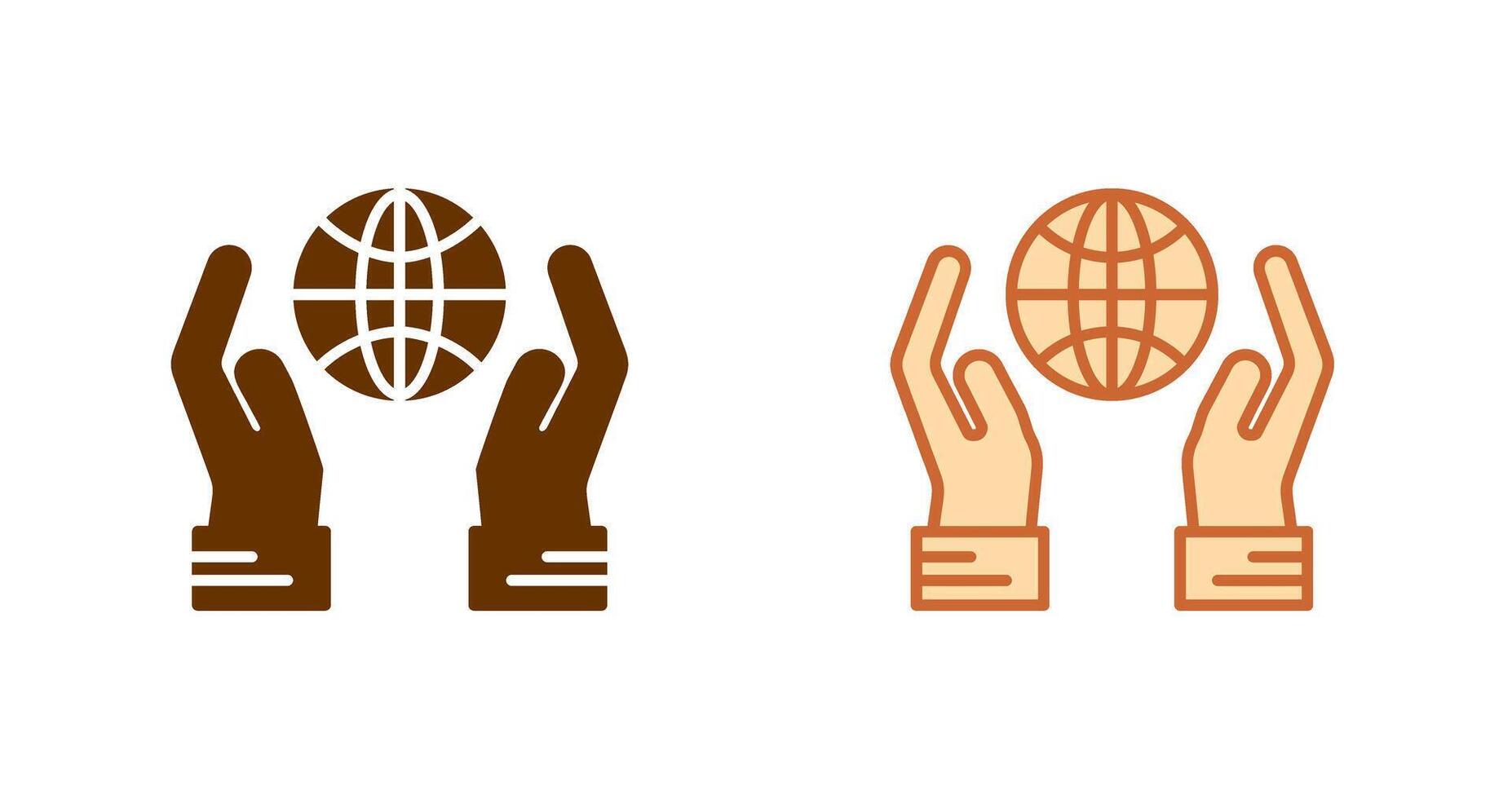 Globe Hand Icon vector