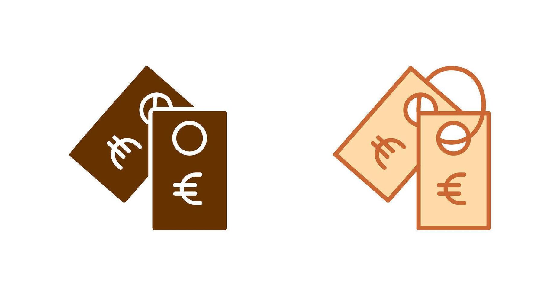 icono de etiqueta euro vector