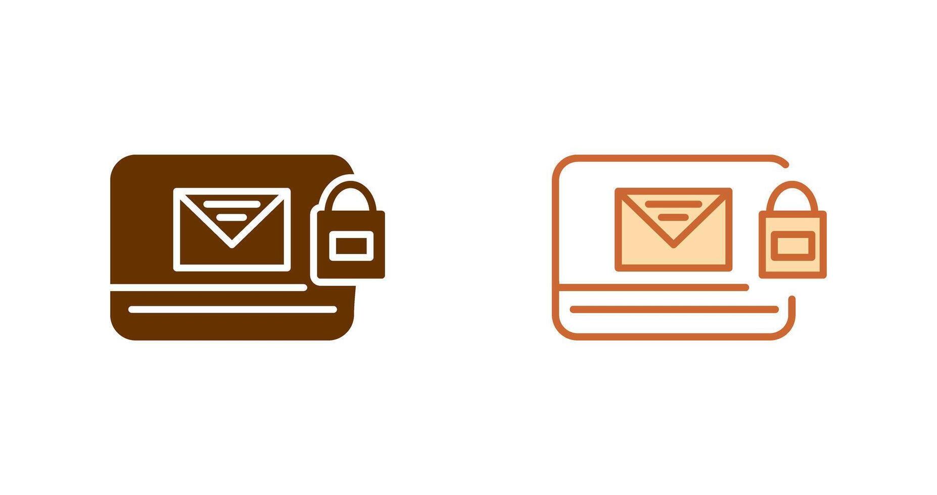 Locked Mail Icon vector