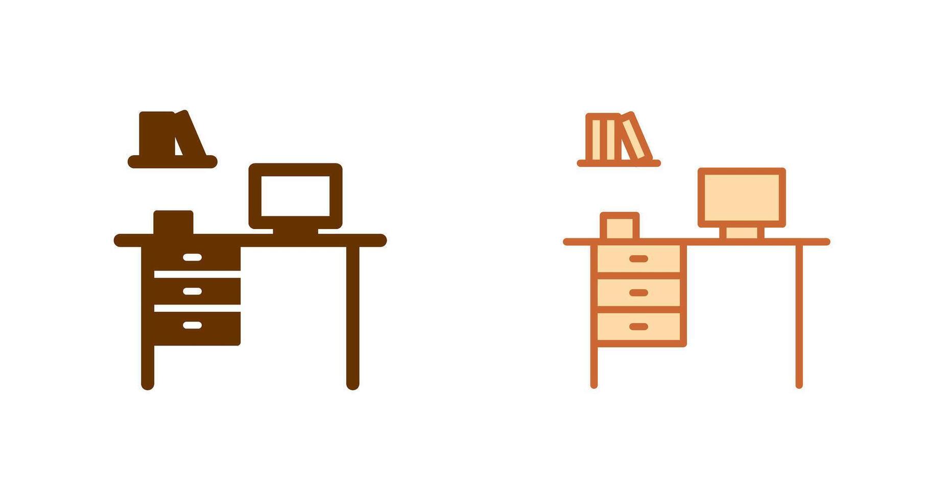Office Desk Icon vector