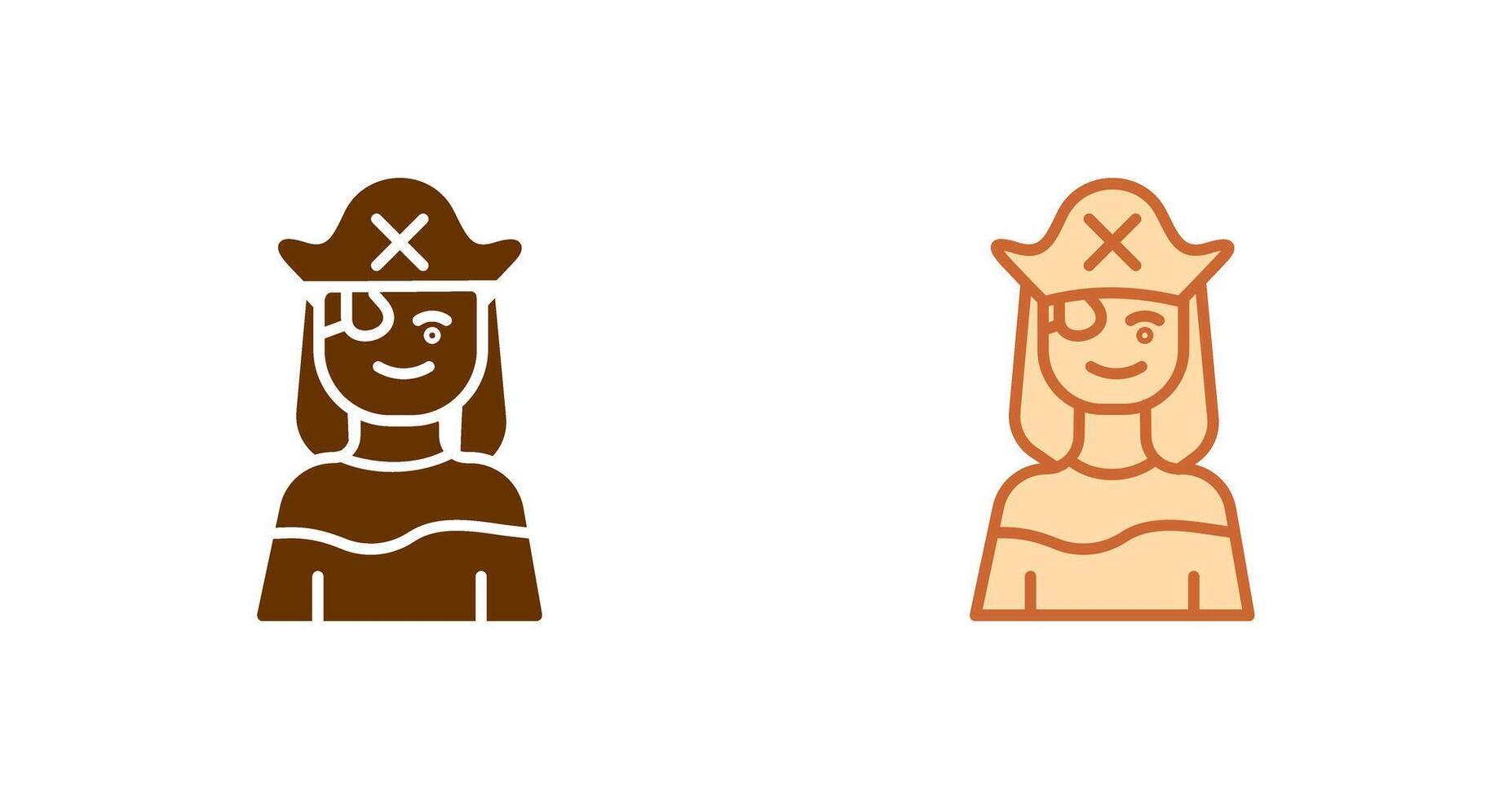 Female Pirate Icon vector