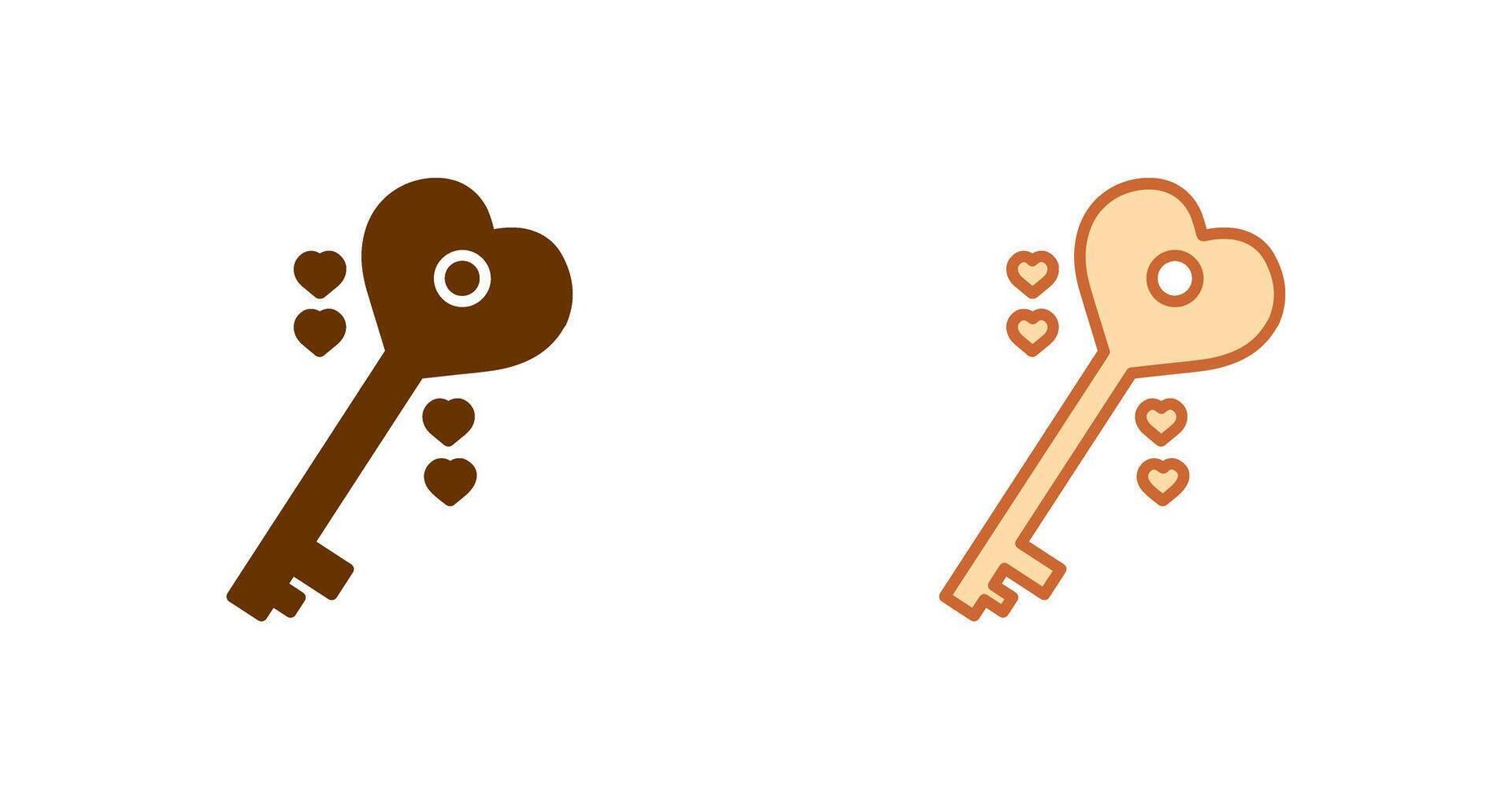 Love Key Icon vector