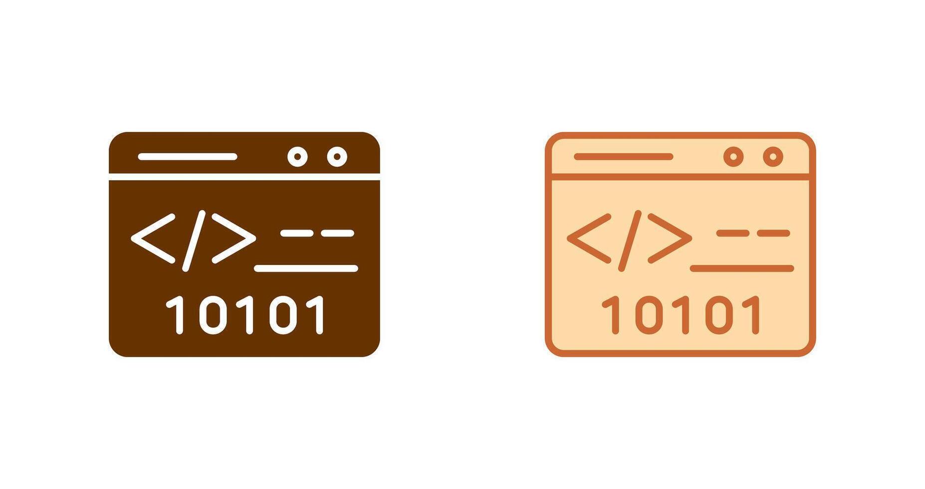 Binary Website Icon vector