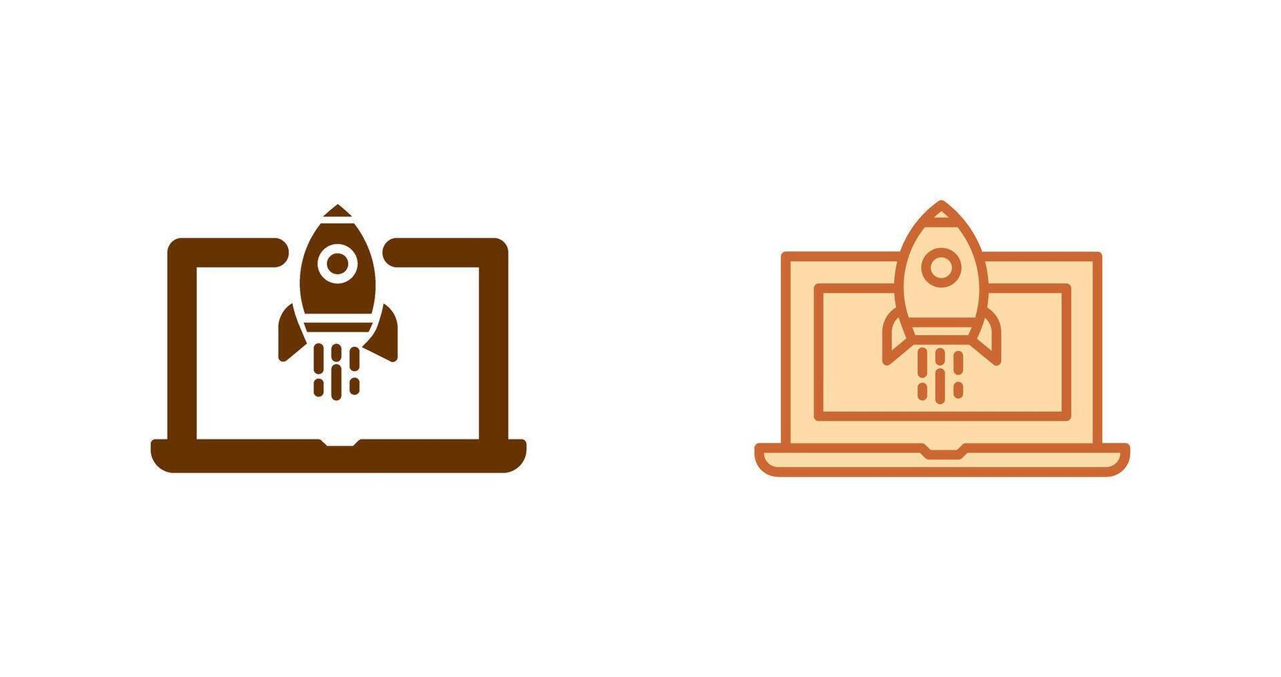 Laptop Startup Icon vector