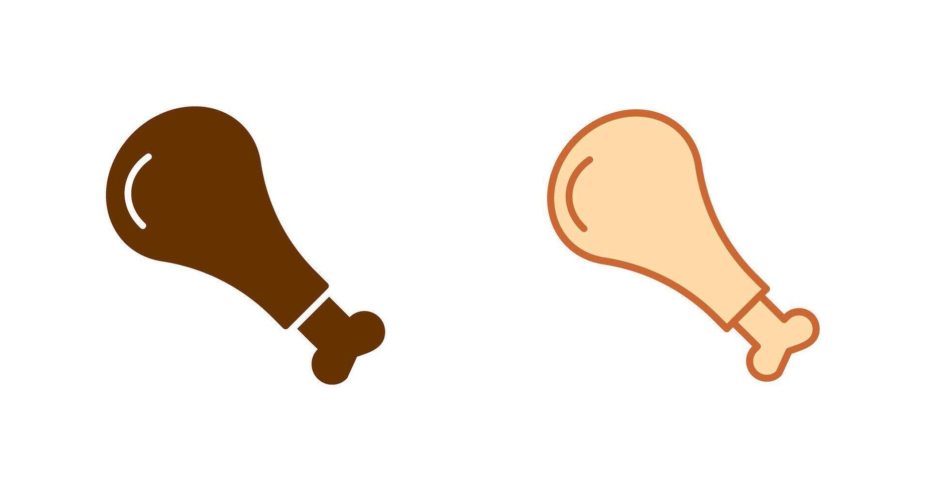 Chicken Leg Icon vector