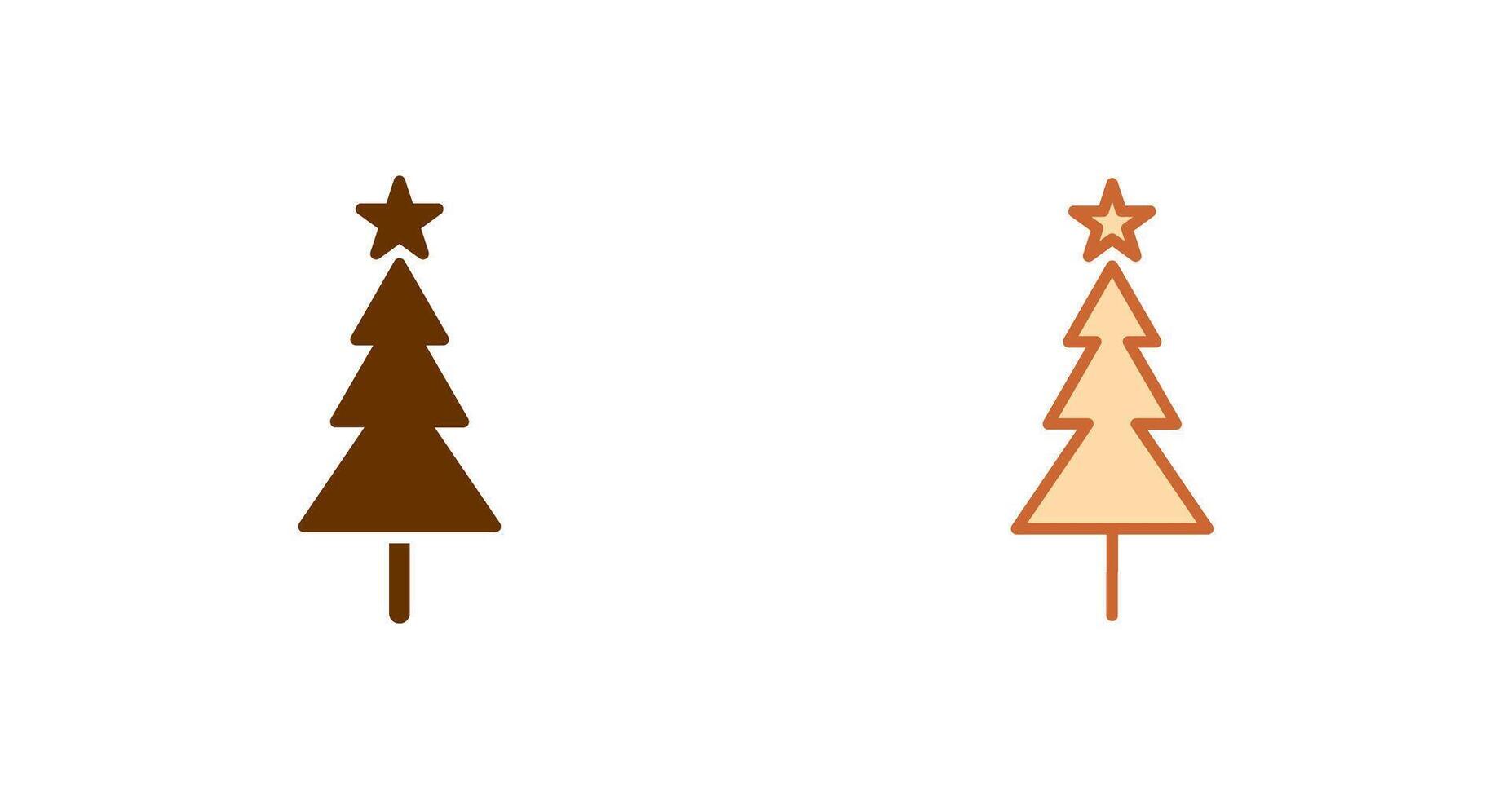 icono de arbol de navidad vector