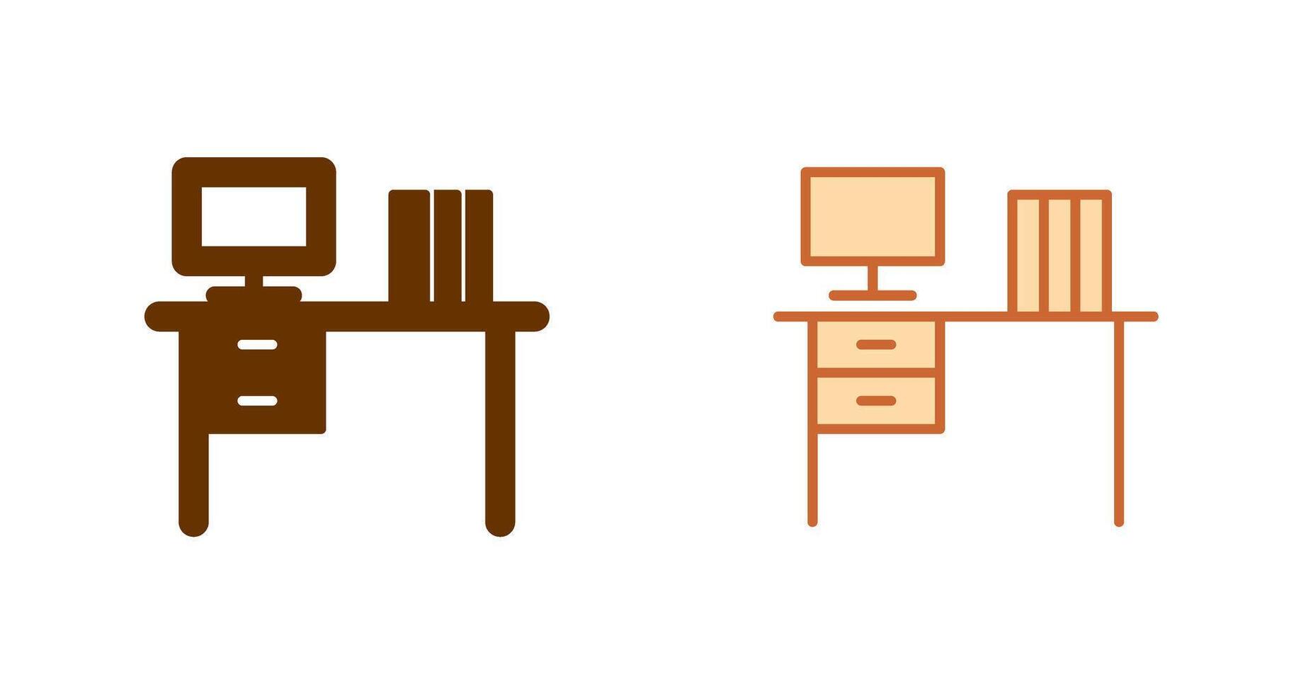 Office Desk Icon vector