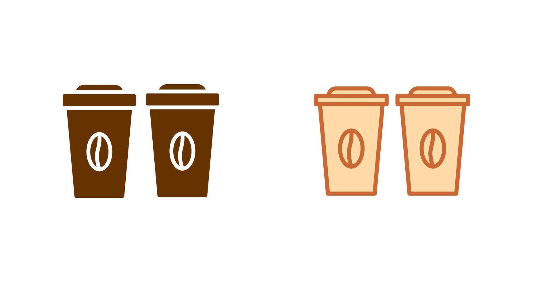 Two Coffees Icon vector