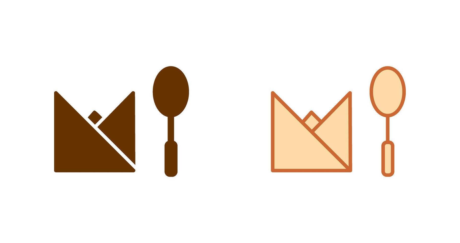 Spoon and Napkin Icon vector