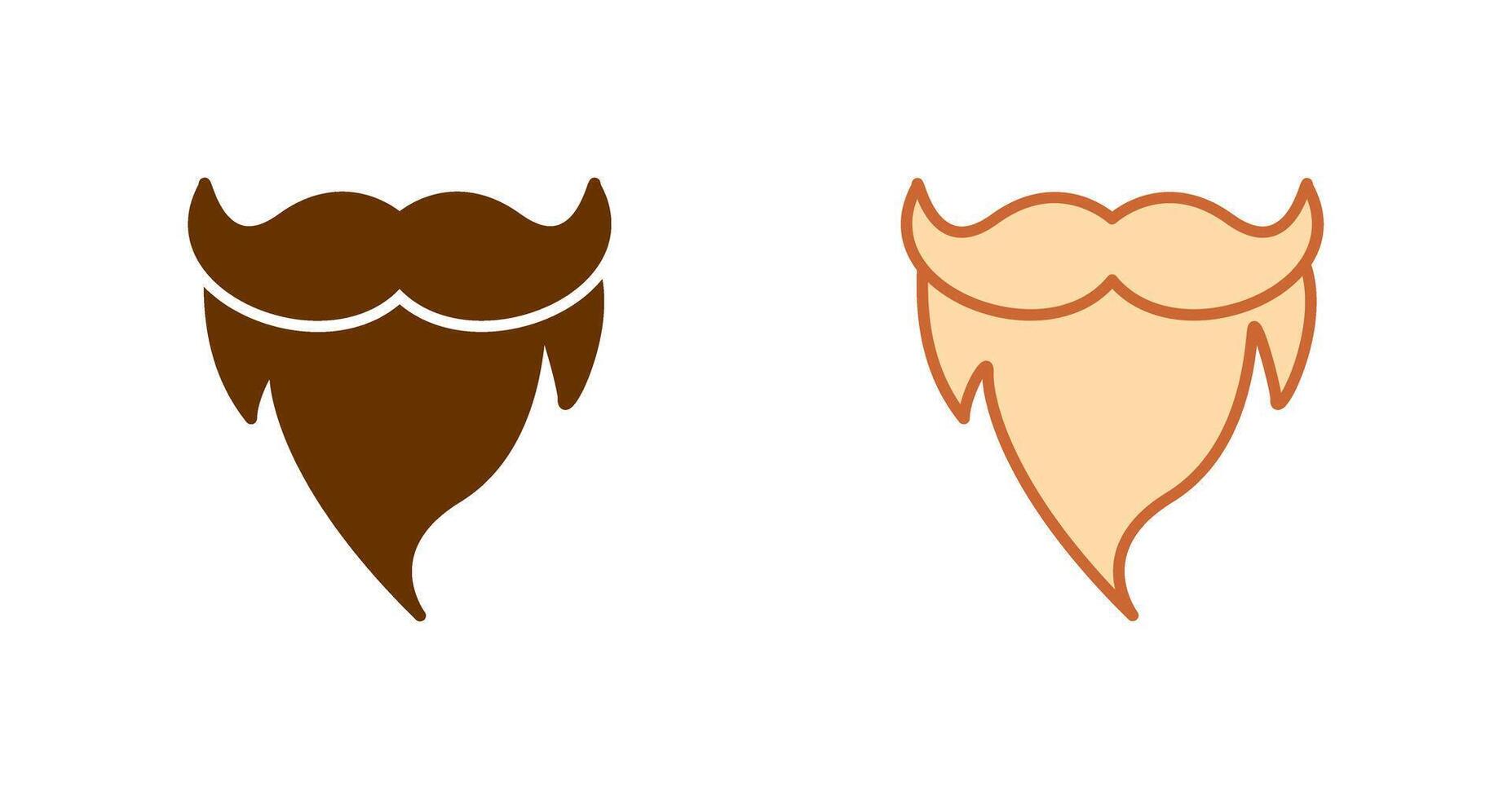 barba y Bigote ii icono vector