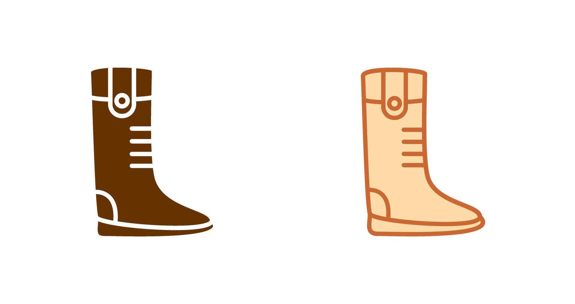 icono de botas largas vector