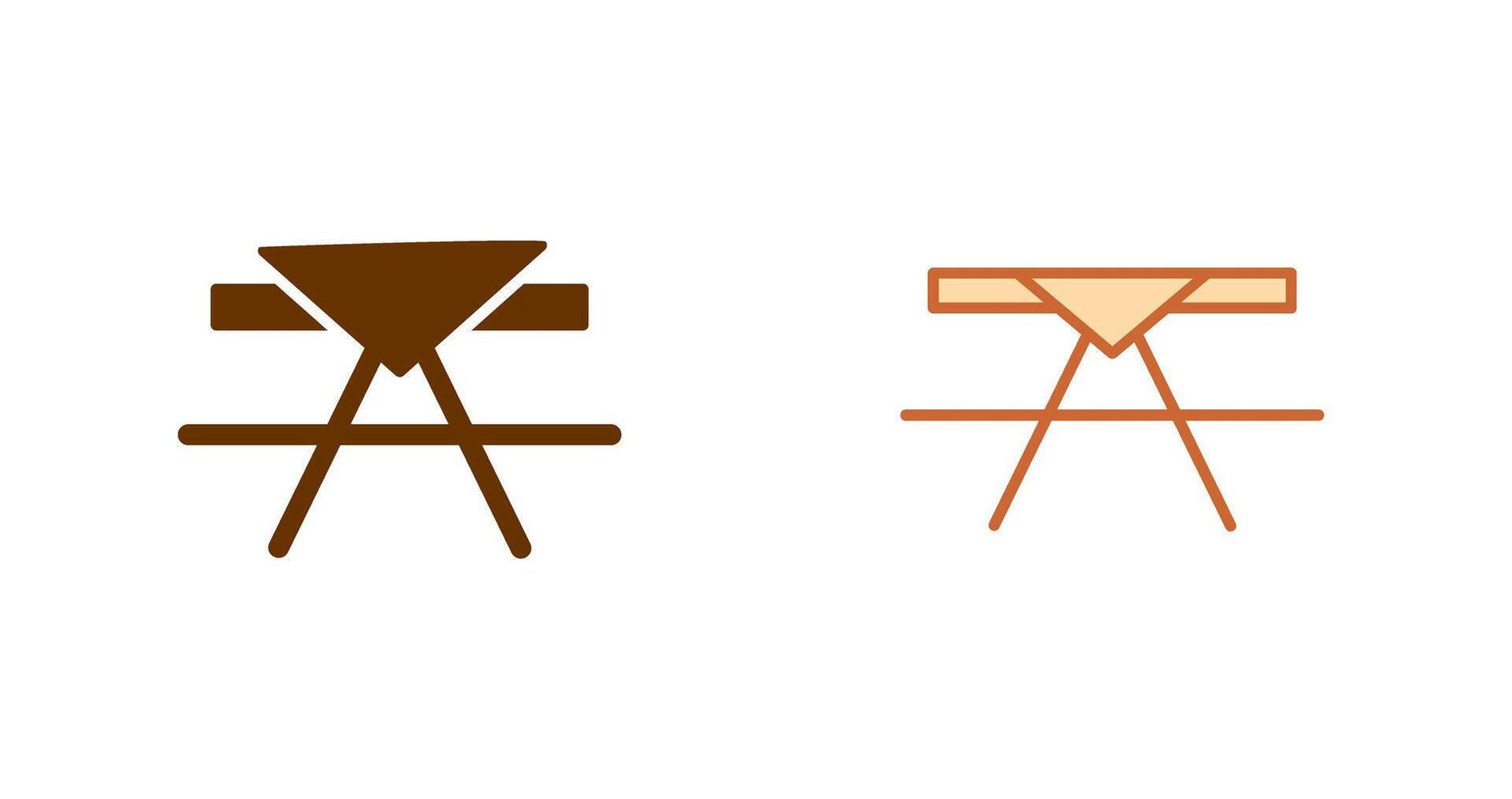 Picnic Table Icon vector