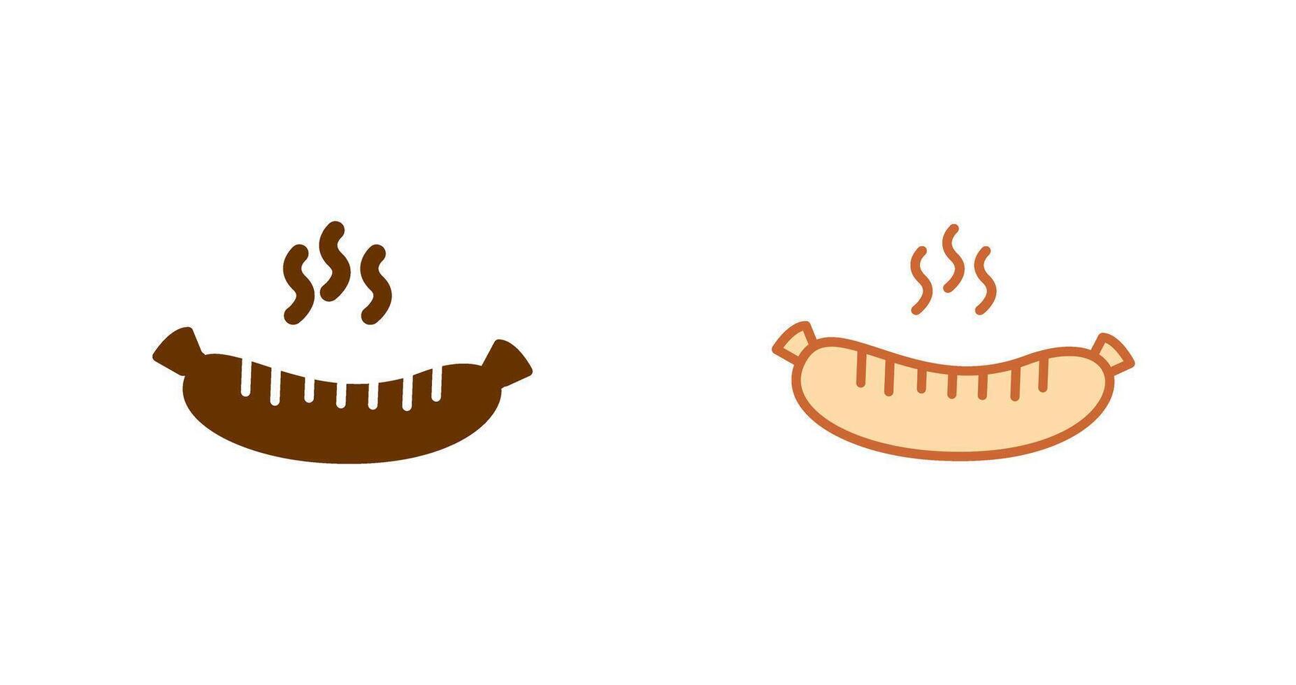 Hot Sausage Icon vector