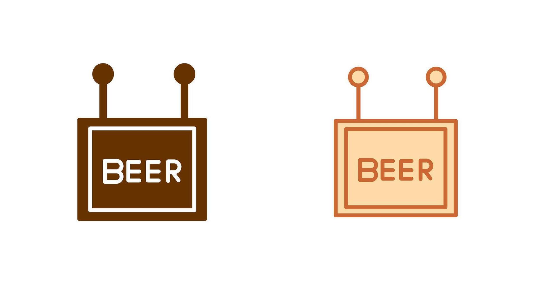 cerveza firmar icono vector