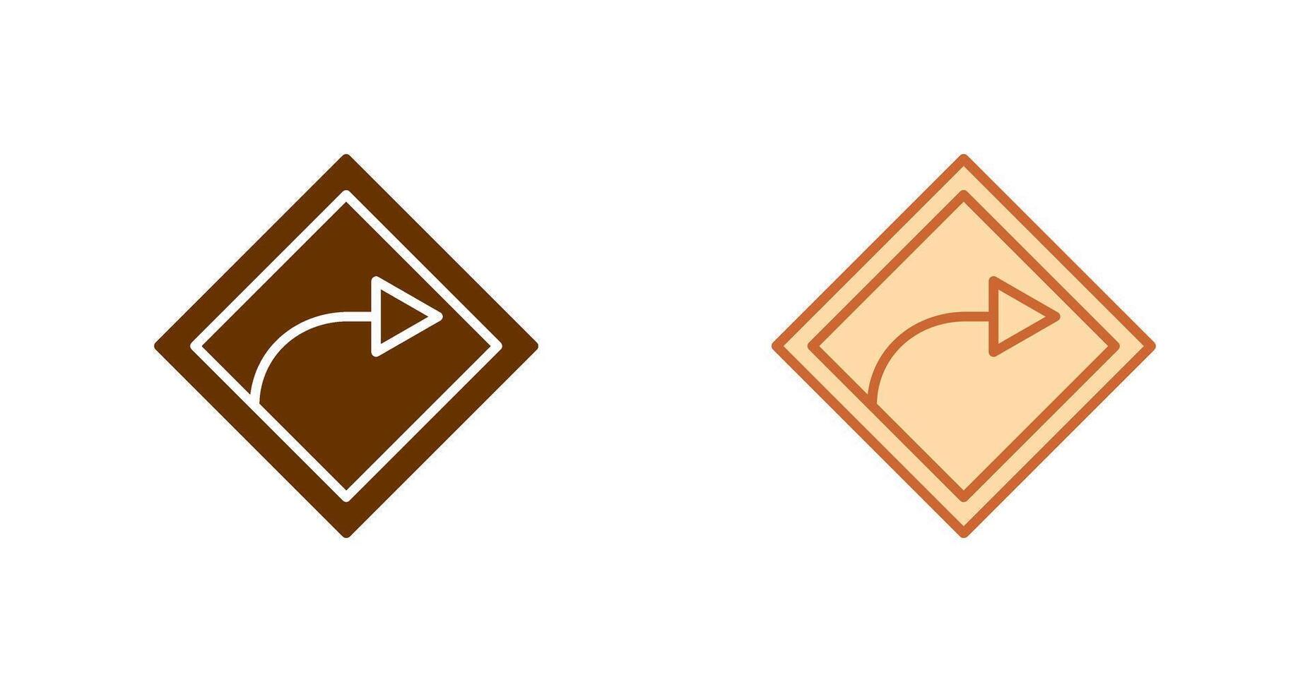Right Turn Icon vector