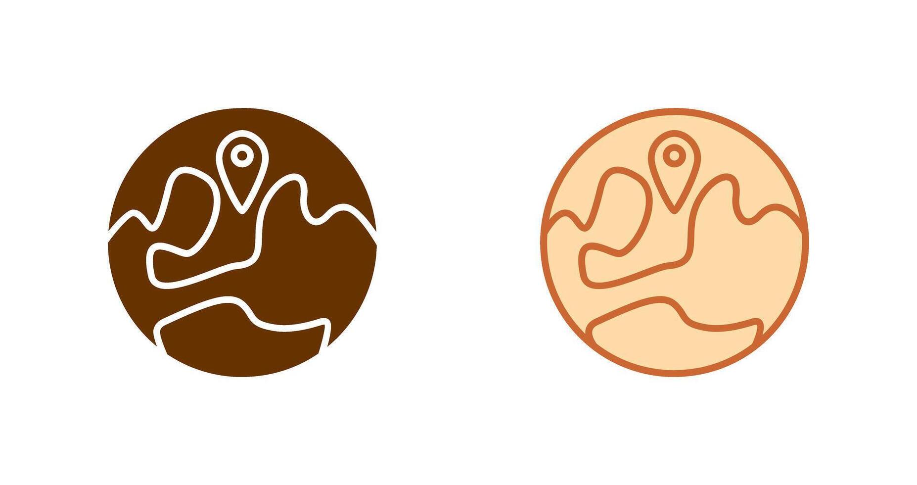 Locate on Earth Icon vector