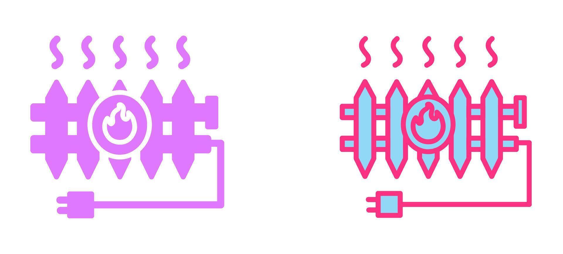 Heat Radiator Icon vector