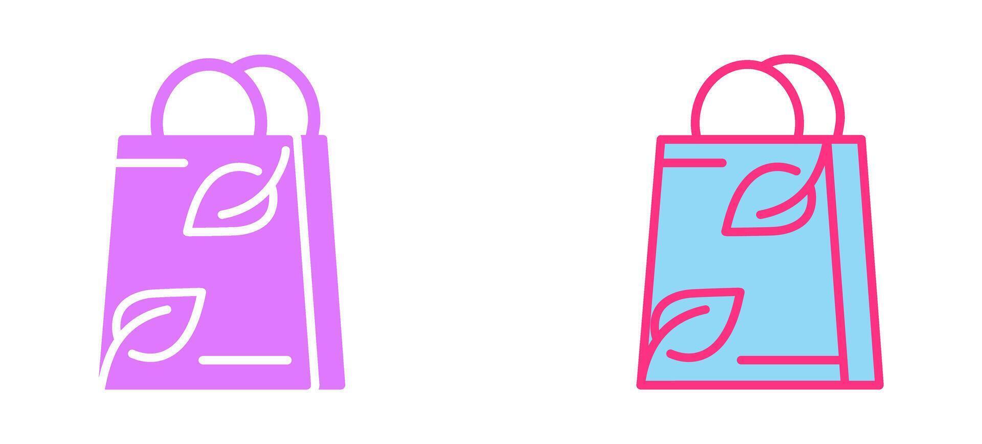 Ecology Bag Icon vector