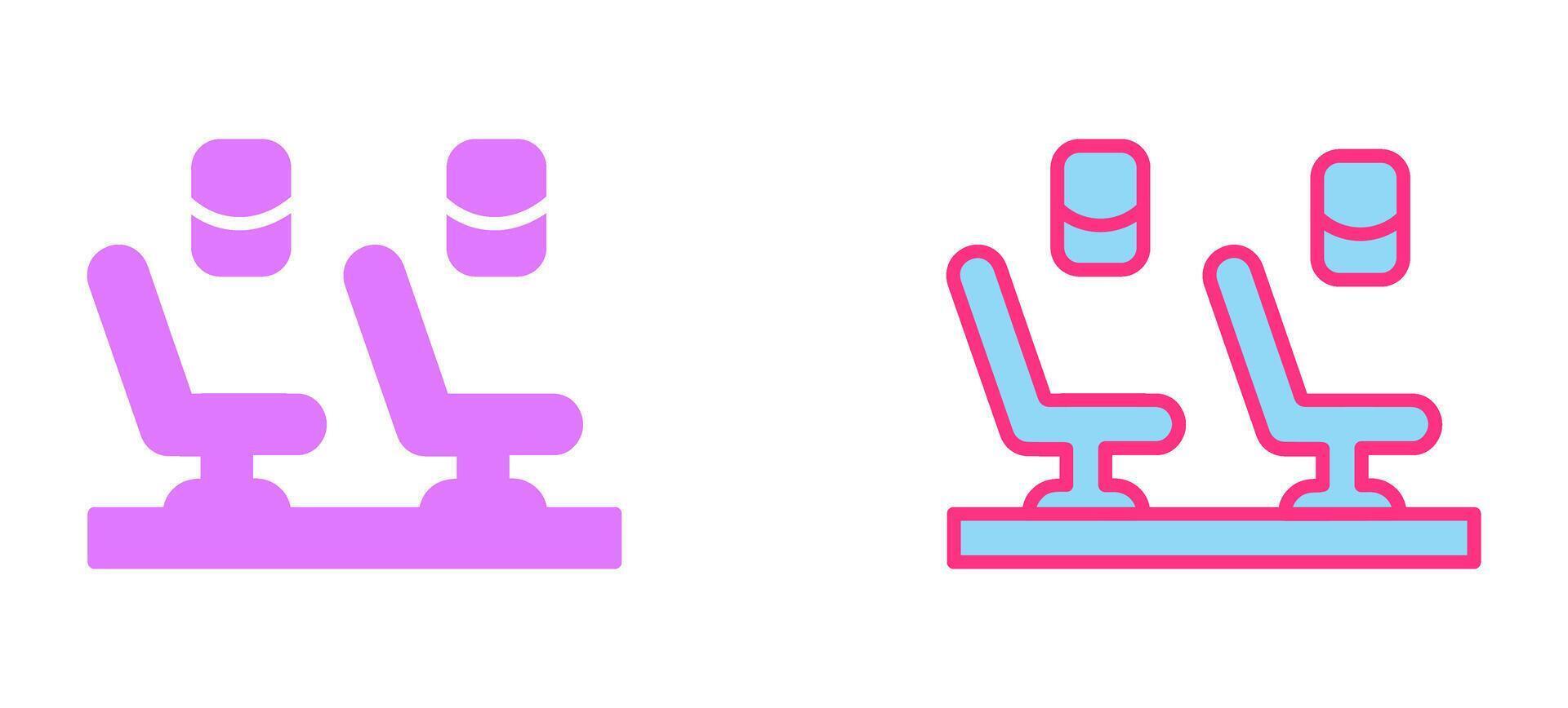 Seats In Plane Icon vector