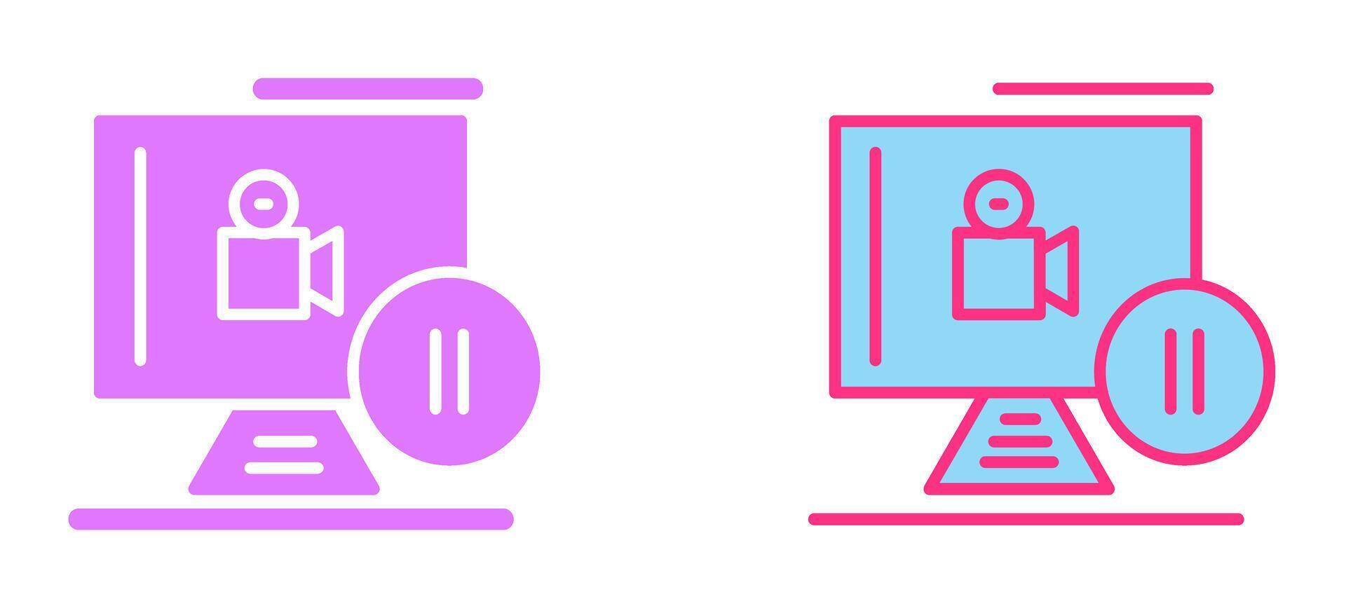 Pause Button Icon vector