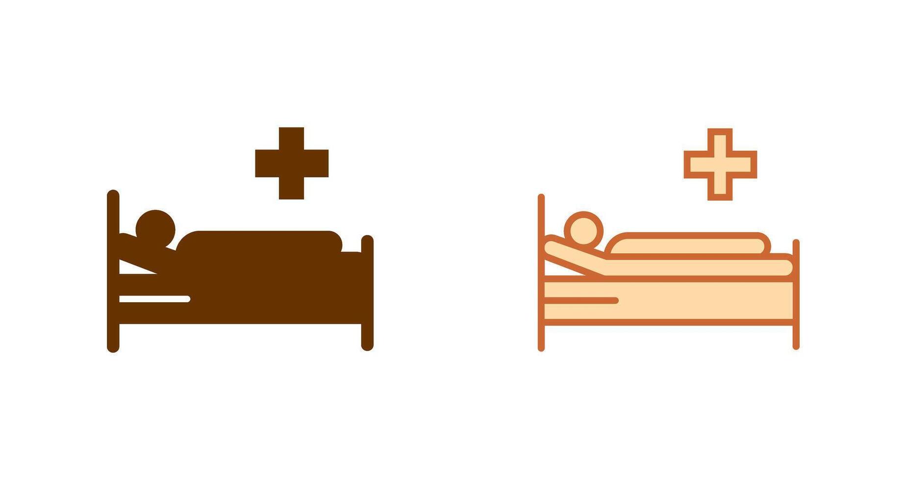 Patient Bed Icon vector