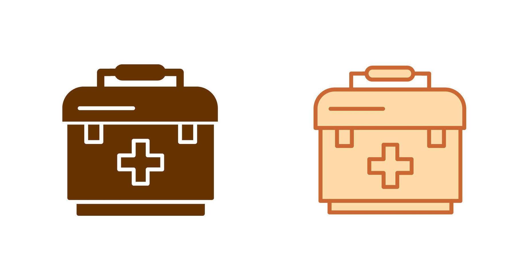 icono de bolsa de primeros auxilios vector